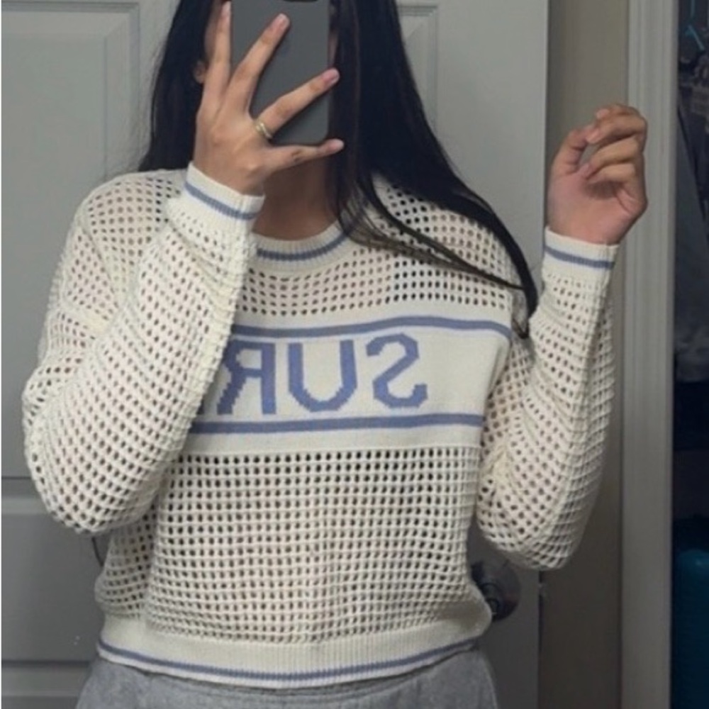 White and Blue Sweater